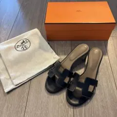 エルメス　オアジス　サンダル　ブラック　黒　HERMES 36.5 23.5のサムネイル