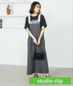 【タグ付き新品未使用】スタジオクリップ デニムジャンパースカート