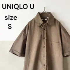 UNIQLO U ユニクロ 五分袖 オーバーサイズ チェックシャツ メンズ S