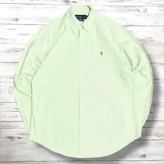 ラルフローレン 長袖シャツ 刺繍 グリーン L 1965