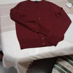 UNIQLO ウールカーディガン S バーガンディ