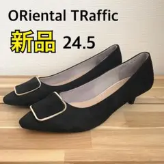 【新品】ORiental TRafficブラック メタルプレートパンプス