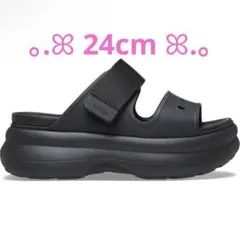 ◇新品 未開封◇ CROCS ソーホー Y ストラップ サンダル ブラ 23