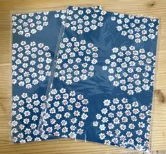 マリメッコ♪2枚組生地　プケッティー　50×70→2点セット ブルー