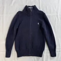 Y2K 00s Ralph Lauren ビッグポニー ジップニット ネイビー - メルカリ