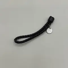 ボッテガヴェネタ　レザー　イントレ　キーホルダー　シルバー　黒