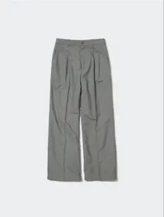UNIQLO ユニクロ　リネンブレンドタックワイドパンツのサムネイル