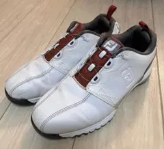 FootJoy ゴルフシューズ 54143J ホワイト/レッド 26 ダイヤル式