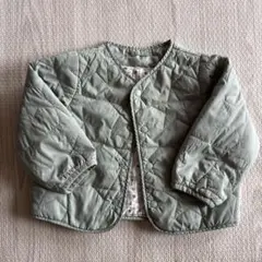 グリーン キルティング ユニクロアウター 80cm