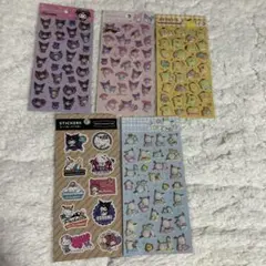 サンリオ ぷくっとシール ラベル風 サンリオ 5点セット