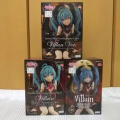 初音ミク　ぬーどるストッパーフィギュア　ヴィランver.　3コセット