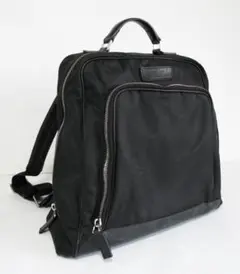 フジタカ 定価49500円 黒レザーリュック 牛革 A4スリム ビジネス 