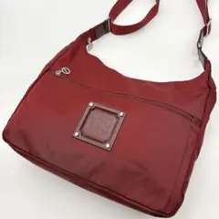 LONGCHAMP ロゴ ショルダーバッグ レザー ナイロン h884 - メルカリ