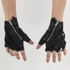 早い者勝ち名作ナンバーナイン カート期 フィンガーカットグローブ 黒 指抜き手袋 NUMBER (N)INE(ナンバーナイン) / ×JAM HOME MADE/FUCK GLOVES/手袋