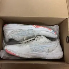 ASICS 卓球シューズ 25.5cm ホワイト/ブルー