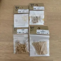 貴和製作所　U字金具 100個入り　ピアス　カン付き　ユー字ピアス　Tピン