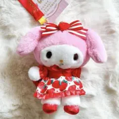 いちご新聞 50周年 マイメロディ マスコットホルダー　サンリオ　ぬいぐるみ
