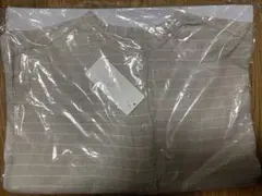 ストライプ 半袖シャツワンピース Lサイズ
