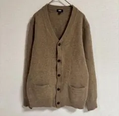 UNIQLO ユニクロ　100%ウール　ブラウン　カーディガン