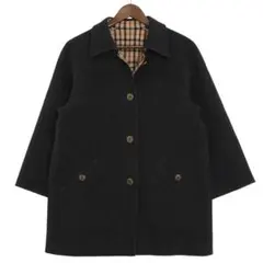 美品 DAKS リバーシブル ウールコート チェック柄 13AB3 L 日本製
