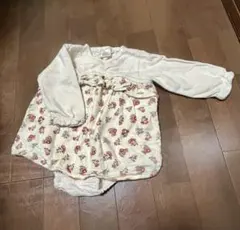 クリーム色 花柄 ツーウェイ・ドレスオール 80cm