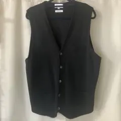 またまた特価！LES MUES ニットベスト　ブラック LL 5ボタン