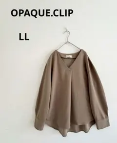 OPAQUE.CLIP ジョーゼットジャージ タックスキッパートップス　XL
