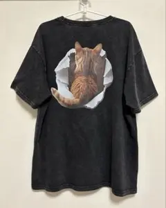 PUBLUX Genteel 猫 プリント Tシャツ グレー - メルカリ