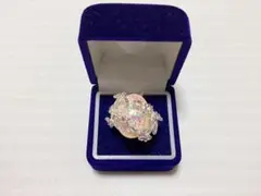 昭和レトロ ヴィンテージ 金 GOLD 指輪 パヴェリング ホワイトストーン 