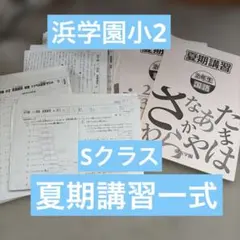 浜学園小2Sクラス夏期講習一式 2026年最新】浜学園 夏期講習 小2の人気アイテム - メルカリ
