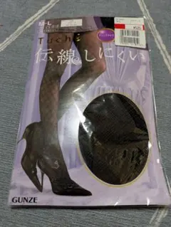 GUNZE Tuché チェックダイヤモンド ブラック M-L