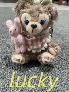 クマとウサギのぬいぐるみキーホルダー