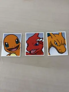 ポケモン ヒトカゲ リザード リザードン 証明写真ステッカー 韓国限定
