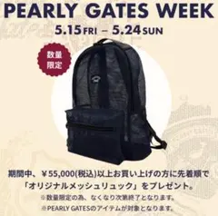 660円相当おまけ付き・未開封♪PEARLY GATES メッシュ製リュックのサムネイル