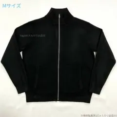 無印良品 ドライバーズニット 洗えるミラノリブ編みフルジップカーディガン 黒 M