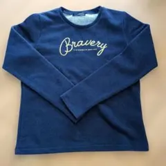 150 JENNIlove ネイビー Bravery 刺繍 トレーナーのサムネイル