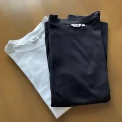 UNIQLO U エアリズムコットンオーバーサイズTシャツ 白&黒2枚セット