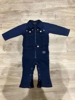 BABY DOLL ネイビー ジップアップロンパース 80cm