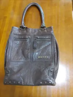 DIESEL　BAG　本革製品　焦げ茶色　メンズ、レディース　トートバック