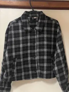 H&M チェック柄 クロップドジャケット EUR XL