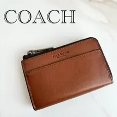 【極美品】COACH スポーツ カーフ レザー ジップ キーケース 小銭入れ