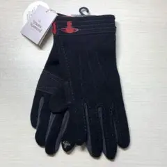 新品未使用　vivienne westwood レザー手袋 ニット　黒 Vivienne Westwood(ヴィヴィアンウエストウッド) 手袋