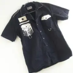 93 美品 00s 666 The Clash ザ・クラッシュ 半袖 シャツ 黒のサムネイル