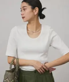 SALON adam et ropéプリマベールファームリーリブハーフTシャツのサムネイル