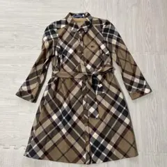 美品✨バーバリーブルーレーベル ノバチェック シャツワンピース ベルト 38