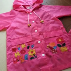ミキハウス キッズレインコート 100㌢ ピンク