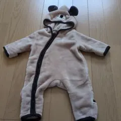 クマデザイン フード付きジャンプスーツ 70