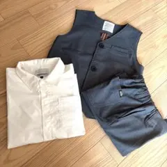 【美品】Breeze キッズセレモニーセット　シャツ　ベスト　ハーフパンツ