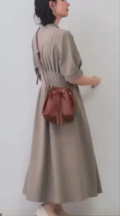 タッセル巾着 ミニショルダーバッグ フリンジ付