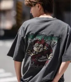 【SIDEWAY STANCE】ピグメント加工 プリント 半袖Tシャツ　XL